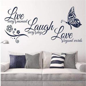 Live Love Laugh Set 3 Wall Sticker Motivational Wall Decals,Family Inspirational
